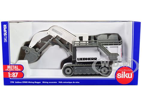 siku compact excavator|Siku 1798, Liebherr R9800 Mining Excavator, 1:87, Metal/Plastic, .